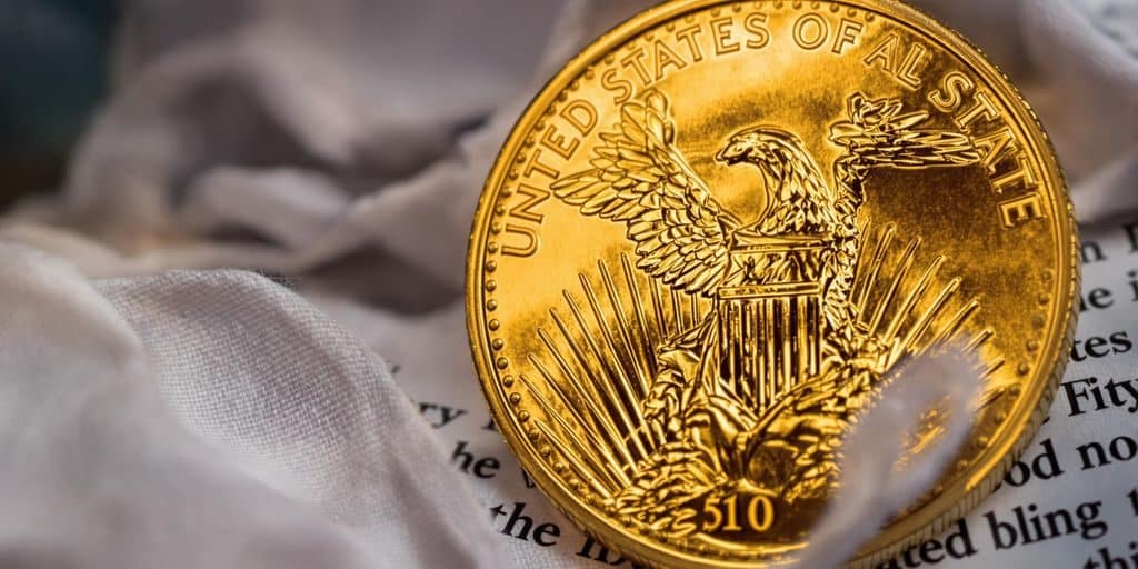 Un aigle américain en or de 10 dollars américains.