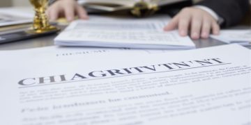 Bureau administratif avec des piles de papiers