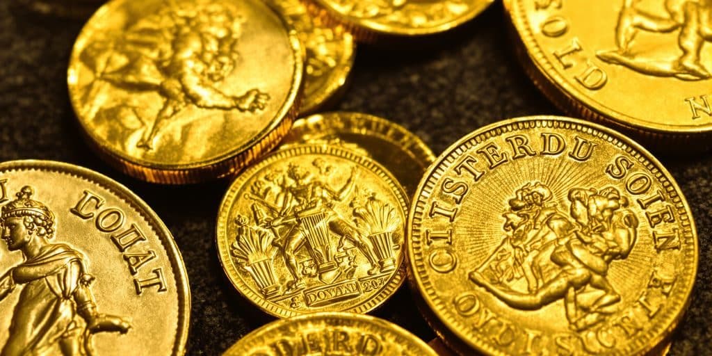 Pièces d'or anciennes, solidus, ducat, souverain.