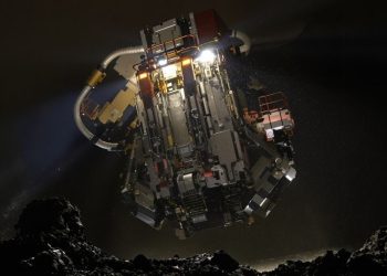 Robot minier autonome dans une exploitation souterraine.