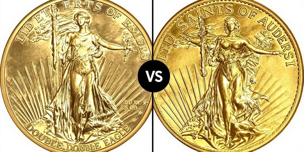 Pièces de monnaie américaines côte à côte, une de chaque type.