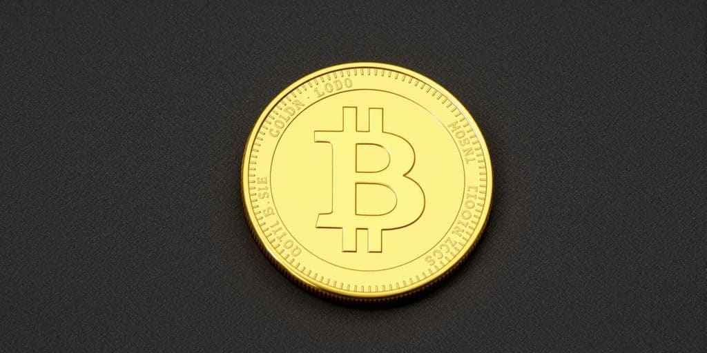 Pièce d'or brillante posée seule.