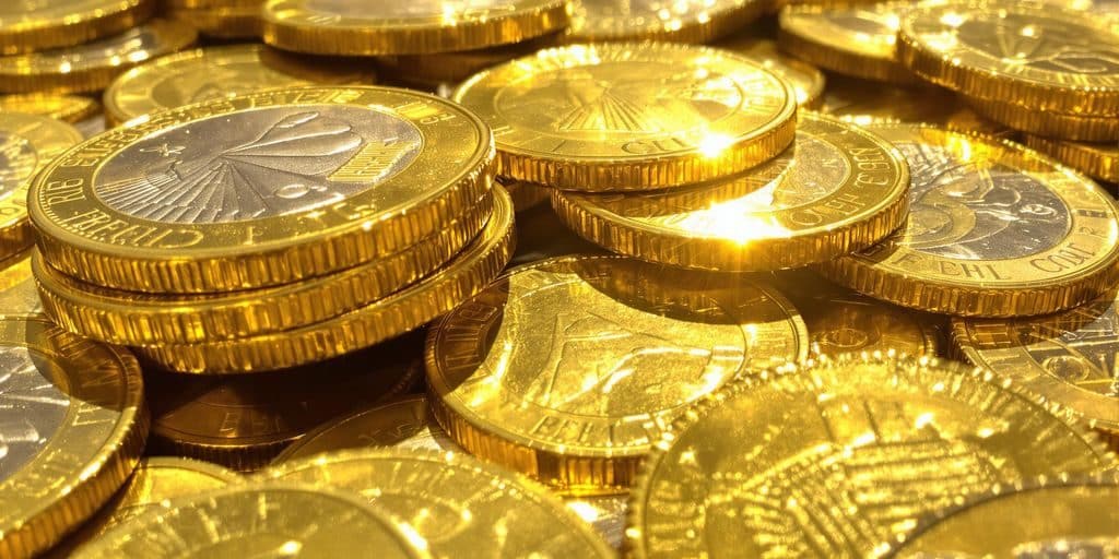 Napoléon d'or et pièces d'or françaises anciennes.