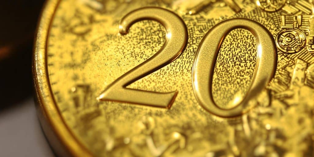 Pièce d'or de 20 francs suisses.