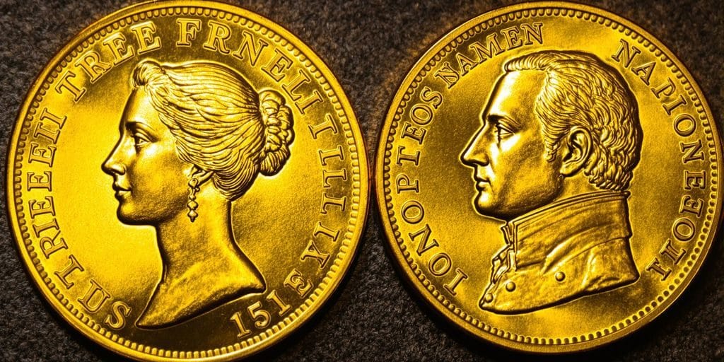 Pièces d'or suisses Vreneli et françaises Napoléon